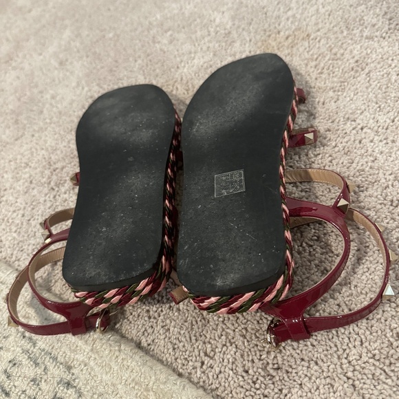 Valentino Rockstud Sandal Rope Espadrille Size 38 - Picture 3 of 4